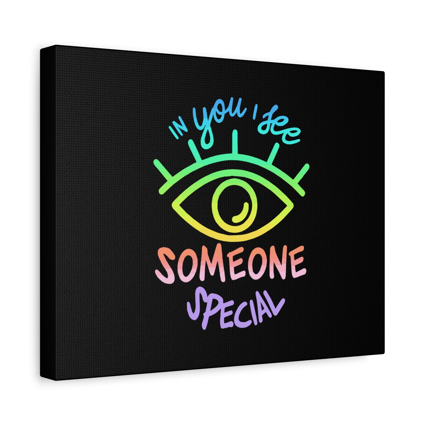 Vibrant Eye and Text Canvas