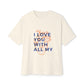 All My Heart Anatomical Art Unisex Oversized Boxy Tee