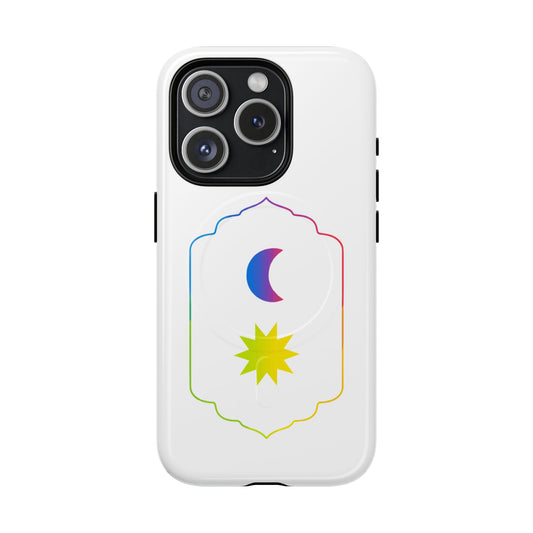 Gradient Moon and Star Emblem Tough Magnetic Cas