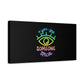 Vibrant Eye and Text Canvas