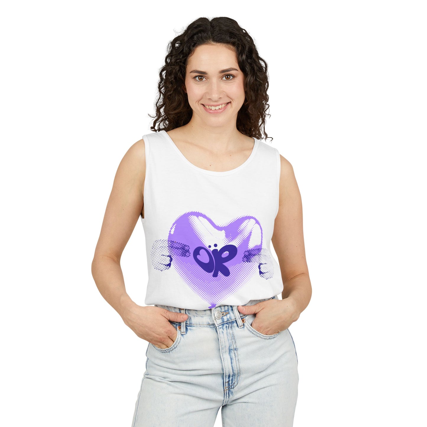Heart Balloon OR Pop Art-Dyed Tank Top