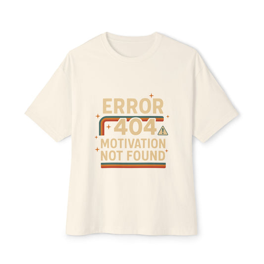 Unisex Oversized Tee – Snazzy Error 404 Edition