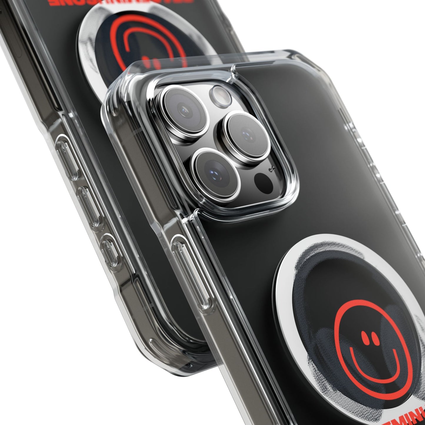 Smiley Beats Graphic Magnetic Clear Impact Case