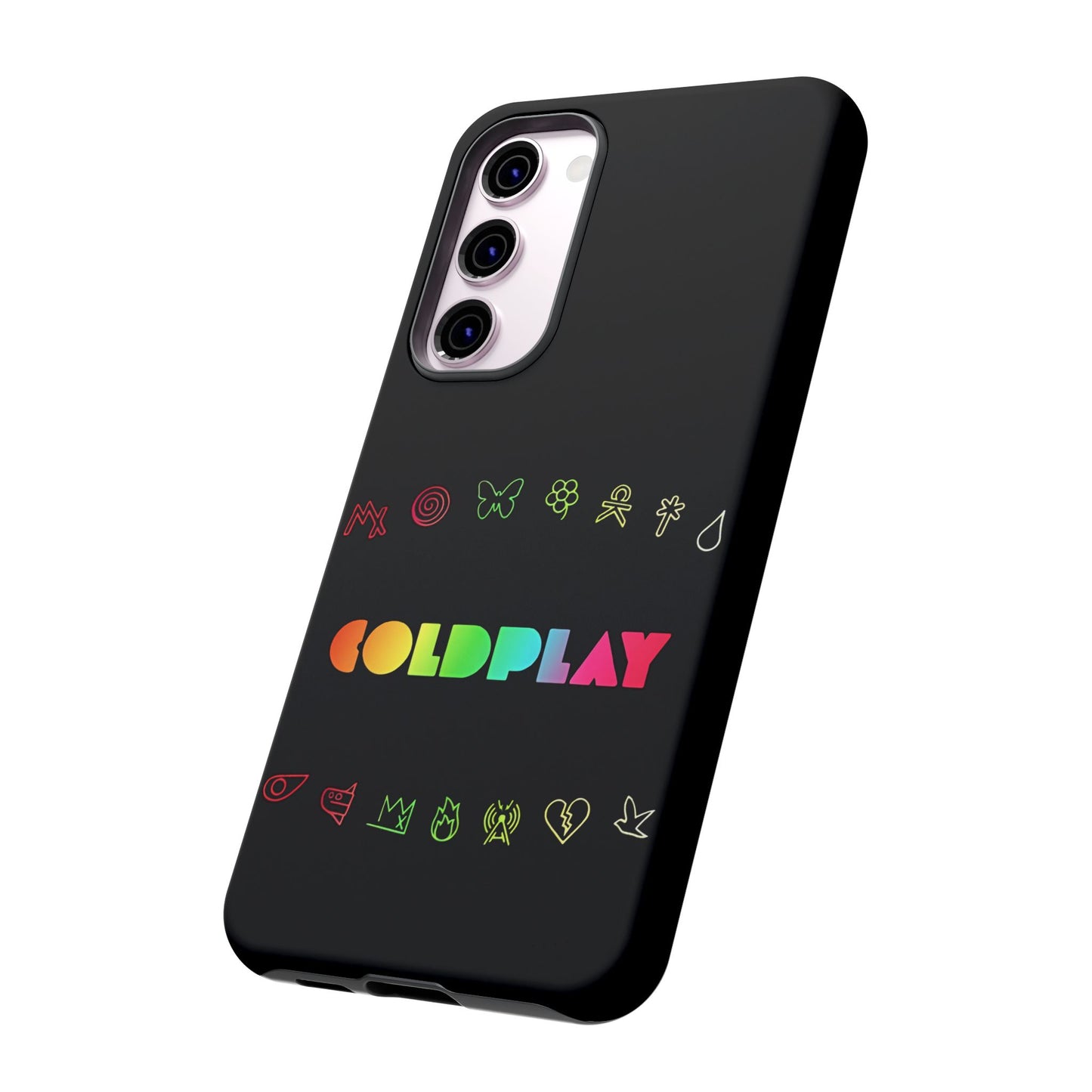 Premium Tough Case for Samsung S21 to S25 Ultra Showcasing Coldplay’s Signage