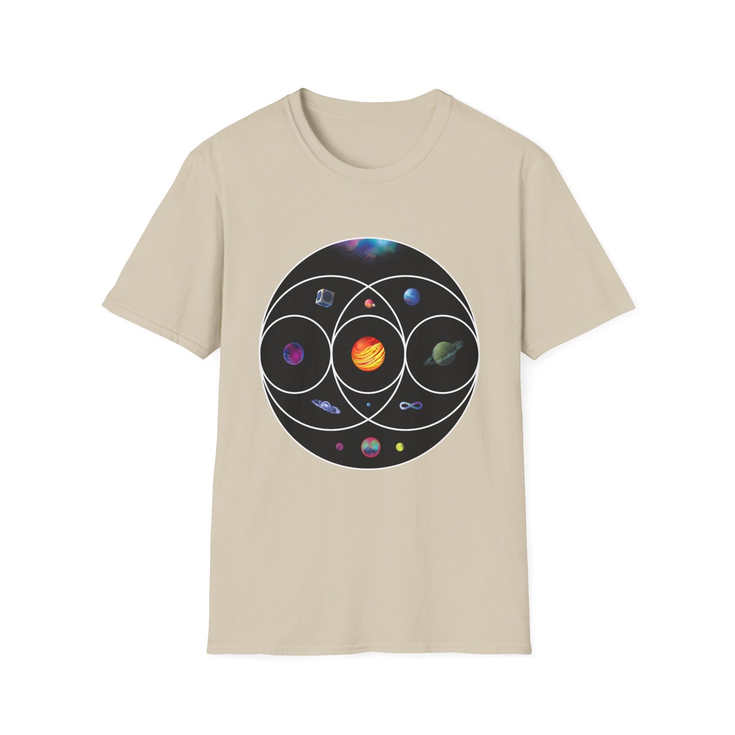 Unisex Softstyle T-Shirt Inspired by Coldplay’s Illustration Concept
