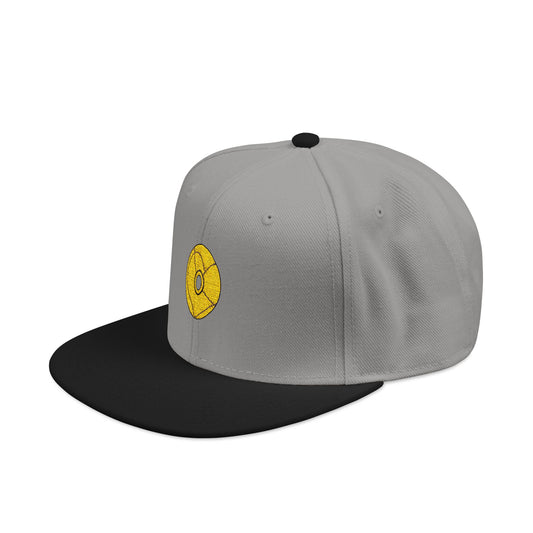 Minimalist Black Disc Outline Snapback Cap