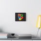 Orange Equals Symbol Matte Canvas