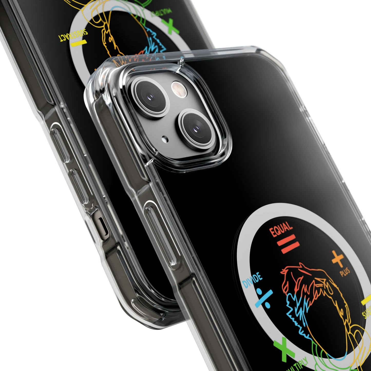 Minimalist Divide Symbol with Brush Magnetic Clear Impact Case
