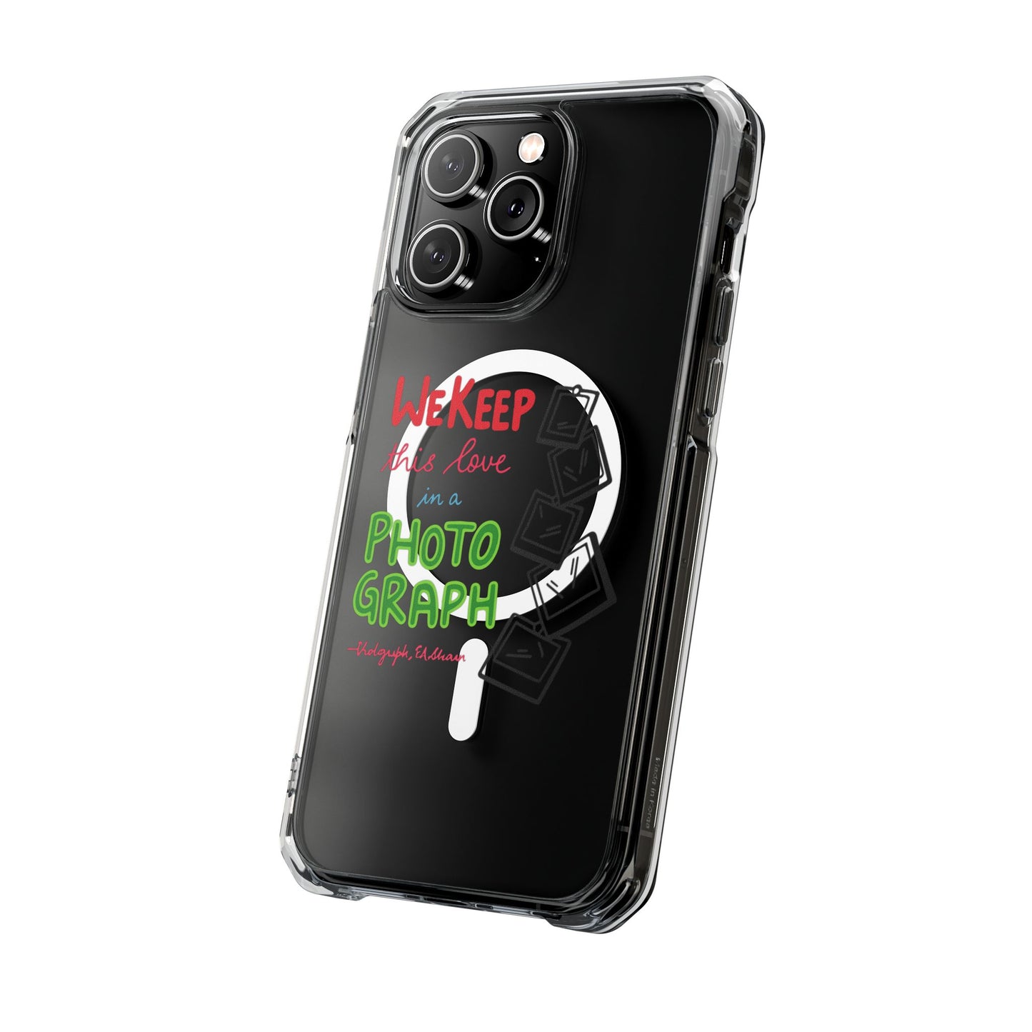 White Paw Print Magnetic Clear Impact Case