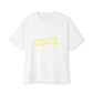 Open Vibes Yellow Script Unisex Oversized Boxy Tee
