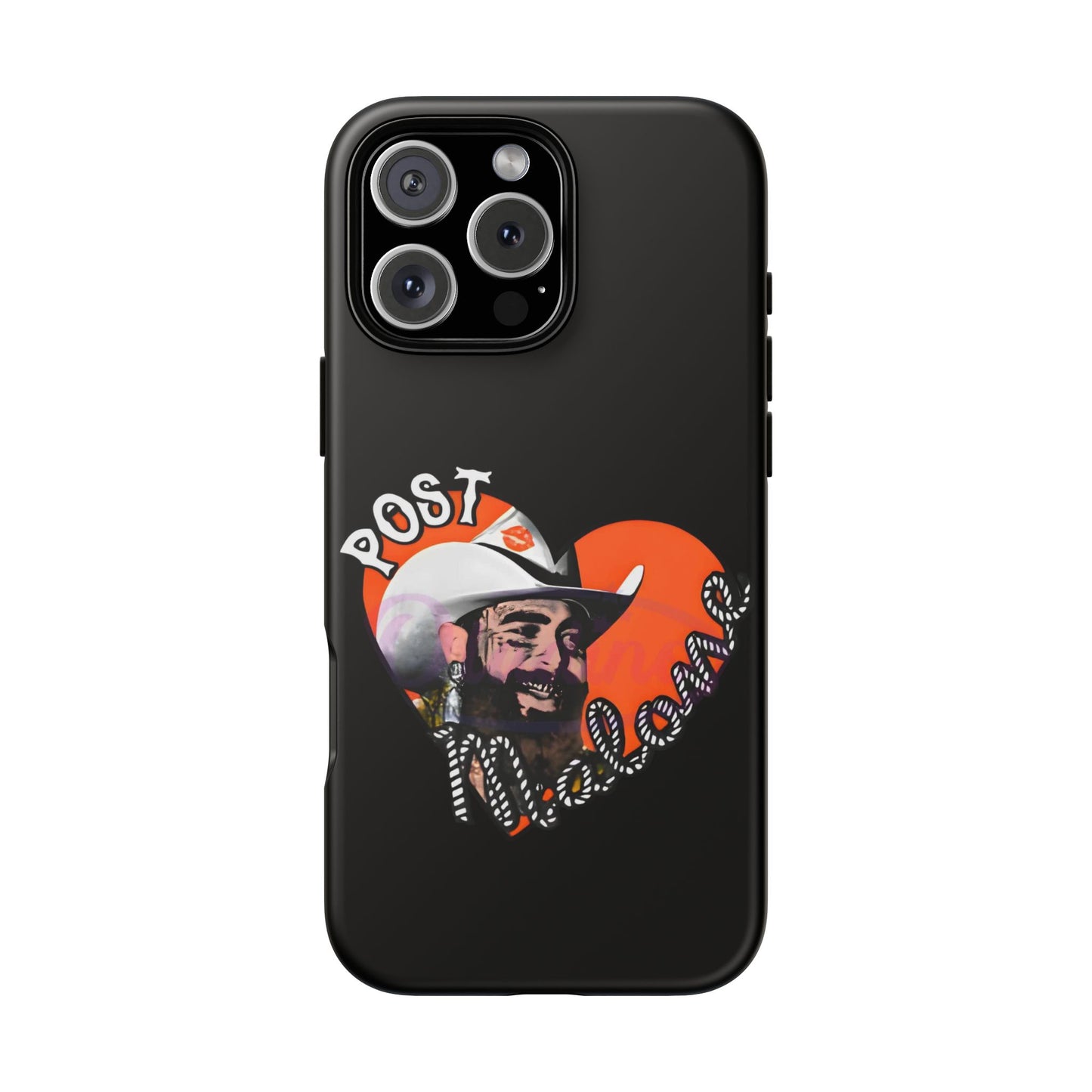 Tough iPhone Case (12–16 Pro Max) – Post Malone Heart Design