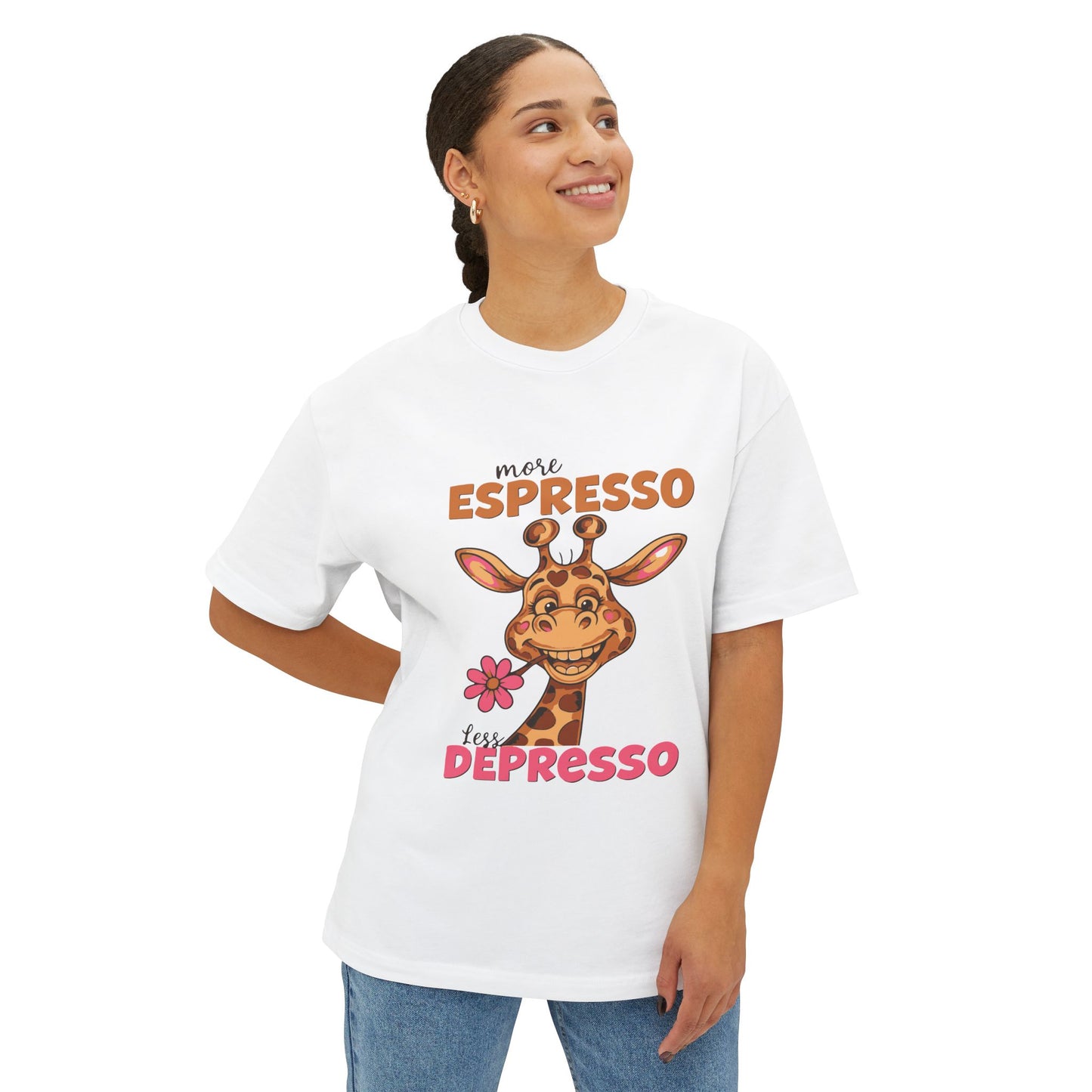 Oversized boxy Tee – Snazzy Espresso Edition