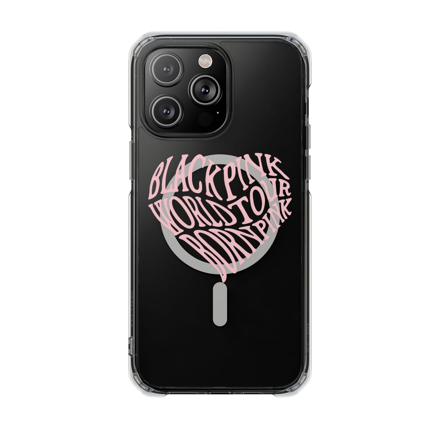 Born Pink Heart Typography - Magnetic Clear Impact Case