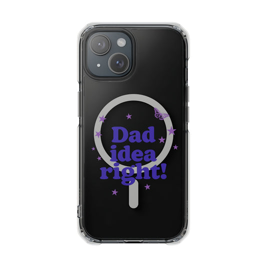 Dad Idea Right! Star & Butterfly Magnetic Clear Impact Case