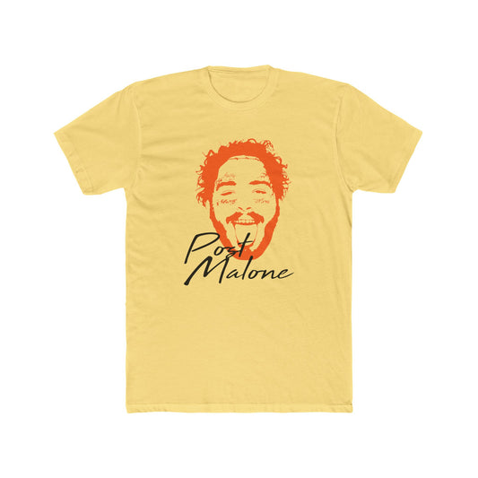 Unisex Cotton Tee – Post Malone Name Design with Picture