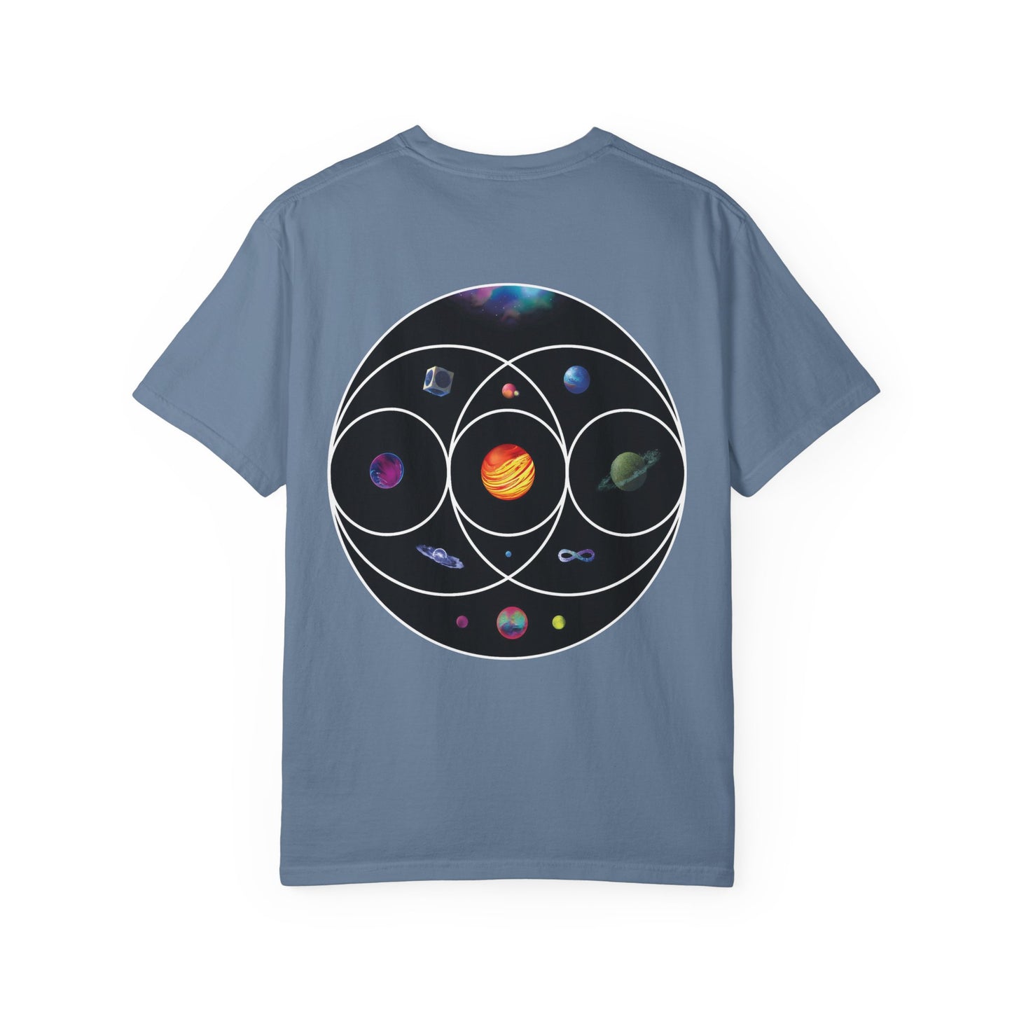 Unisex Garment-Dyed T-Shirt Inspired by Coldplay’s Illustration Concept_B