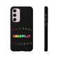 Premium Tough Case for Samsung S21 to S25 Ultra Showcasing Coldplay’s Signage
