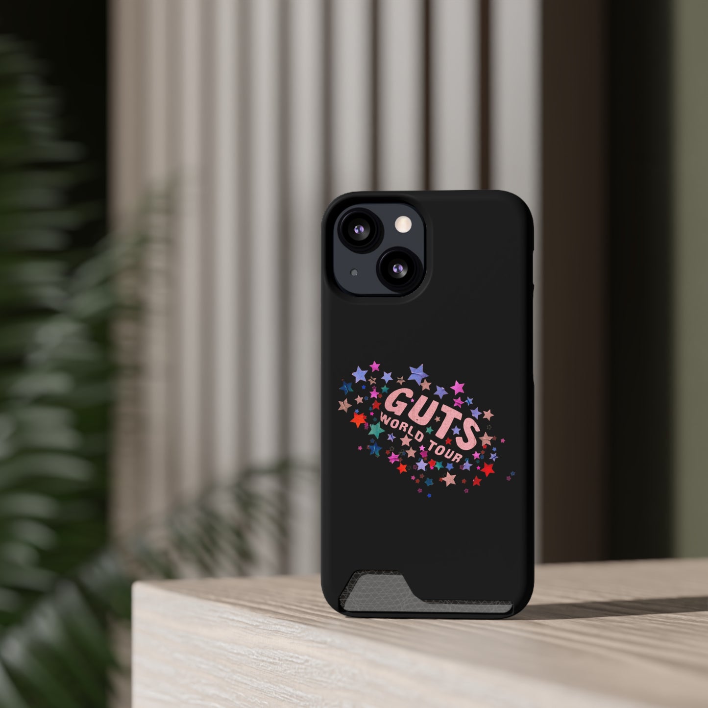 Phone Case + Card Holder For Iphone 13 – Olivia Rodrigo Guts World Tour | Black Edition