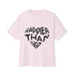 Happier Heart Lettering Unisex Oversized Tee