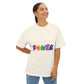 Retro Flower Power Color Pop Unisex Oversized Boxy Tee