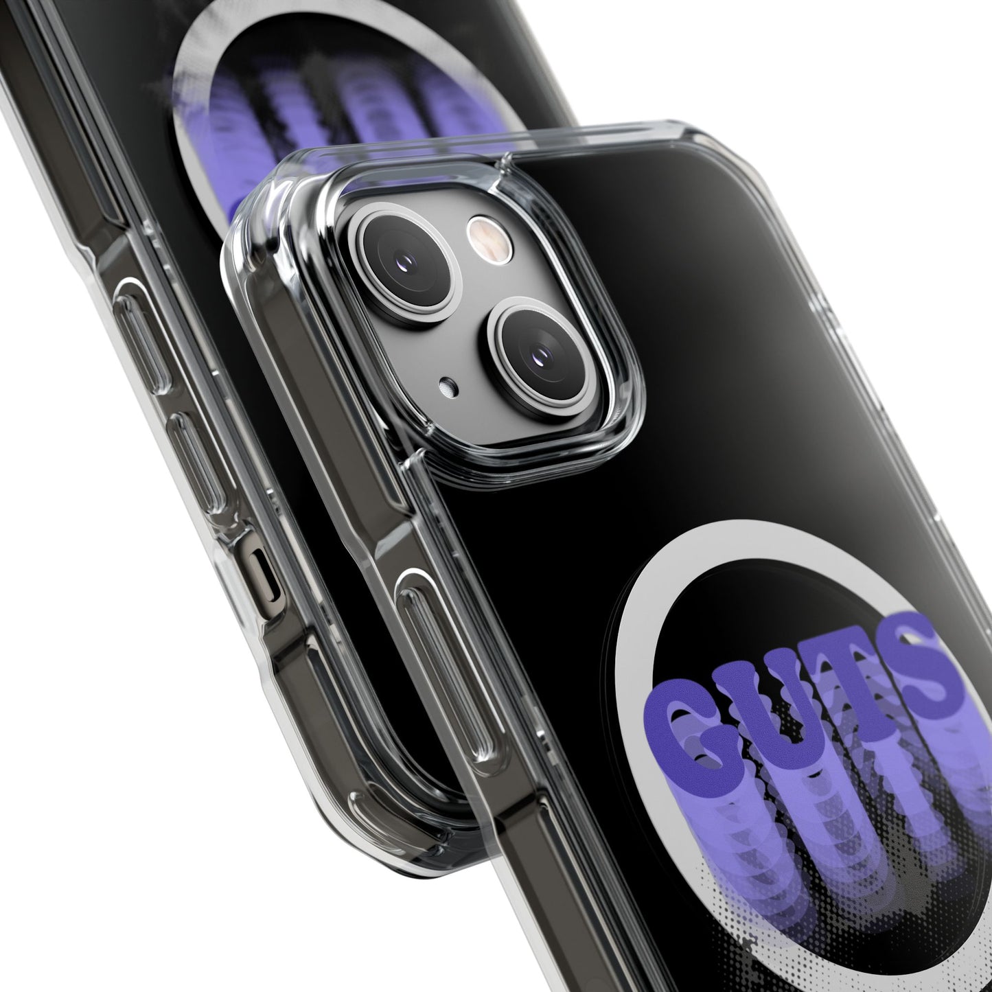 Guts Drip Effect Halftone Magnetic Clear Impact Case