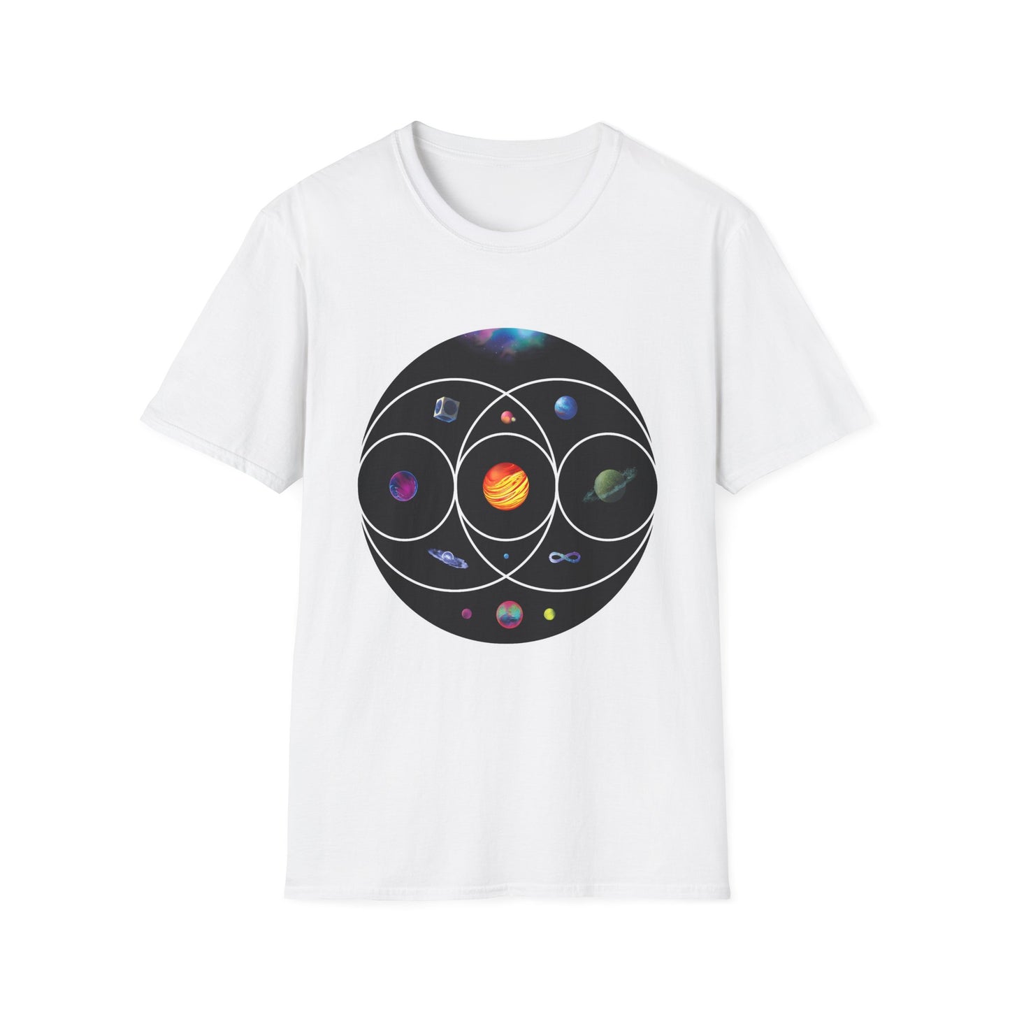 Unisex Softstyle T-Shirt Inspired by Coldplay’s Illustration Concept