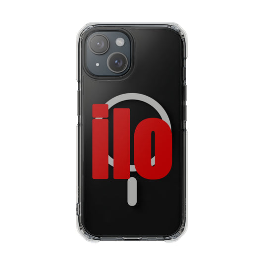 ILO Bold Red Block Magnetic Clear Impact Case
