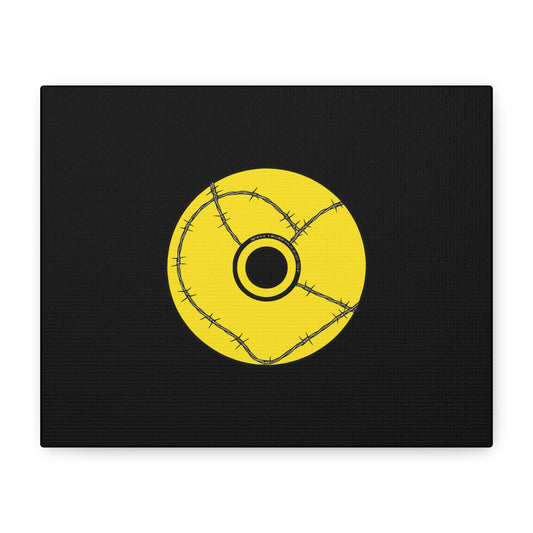 Minimalist Black Disc Outline Canvas