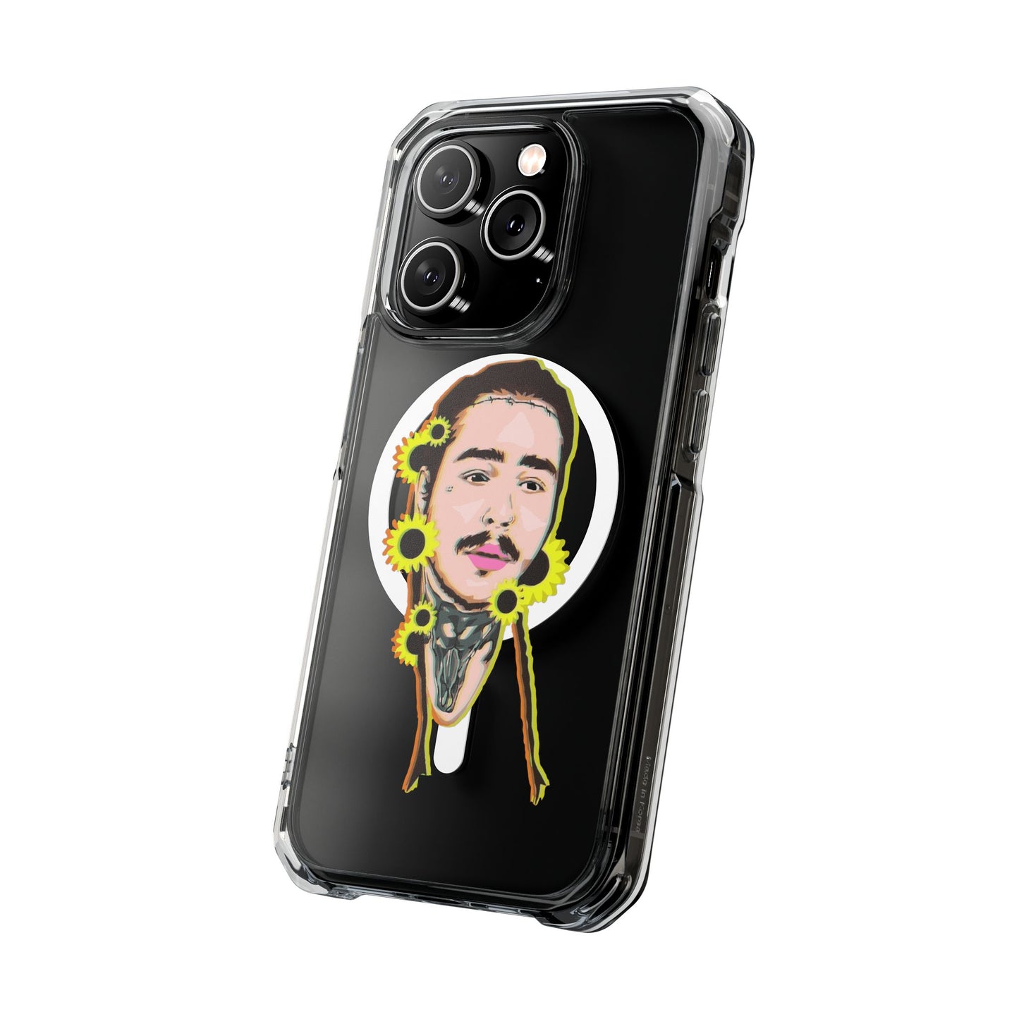 Cartoon Face with Sunflowers Magnetic Impact Case
