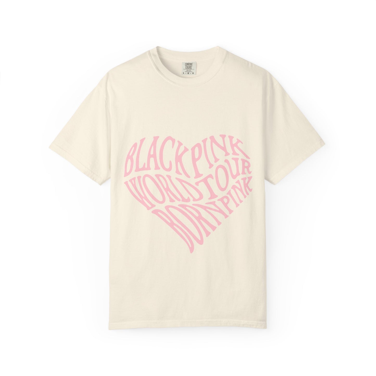 Born Pink Heart Typography – Dyed T-shirt