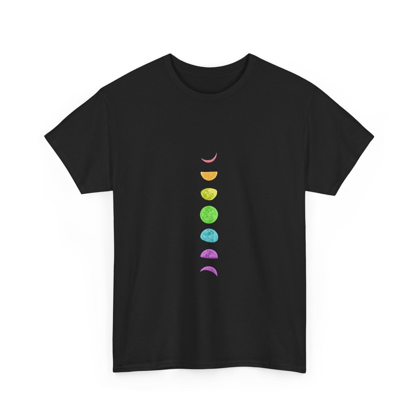 Rainbow Lunar Phases Unisex Cotton Tee