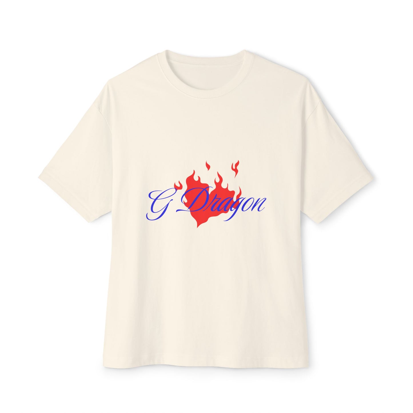 Heart on Fire Bold Script Unisex Oversized Boxy Tee