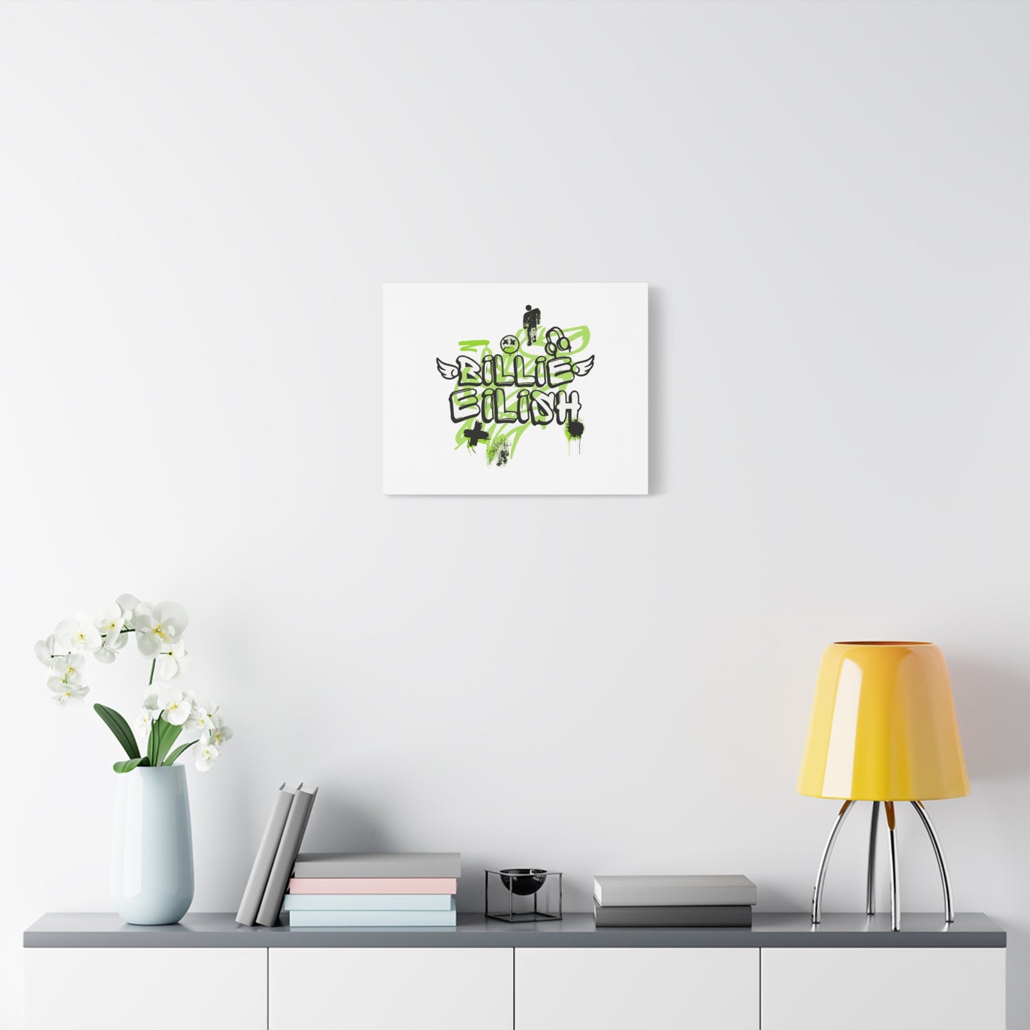 Grunge Angel Graffiti Matte Canvas