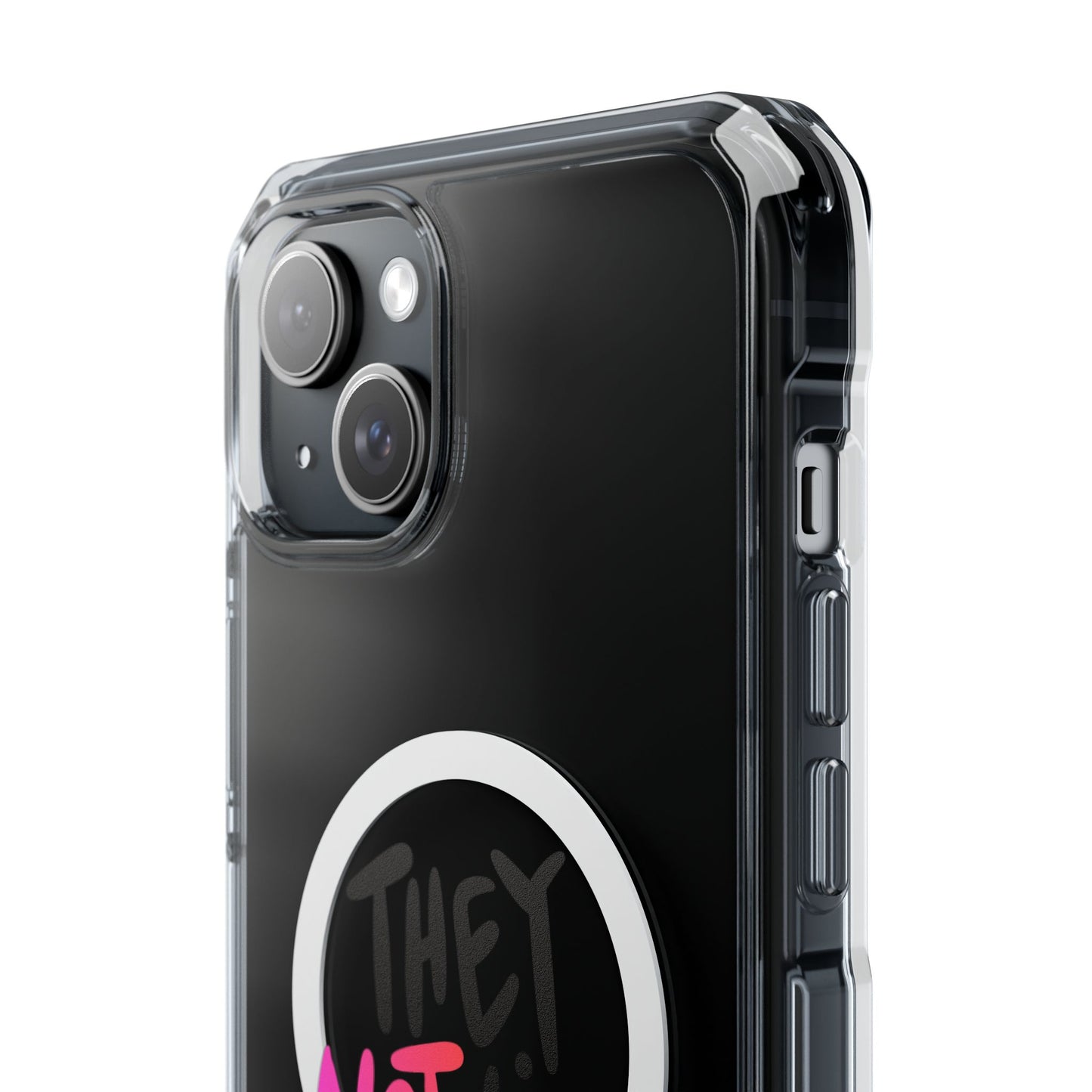Bold “NOT” Statement Magnetic Clear Impact case