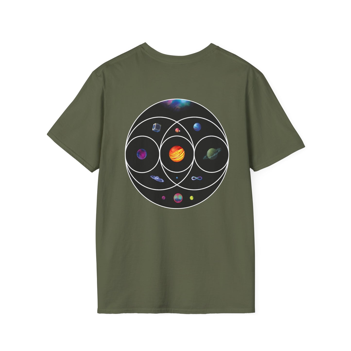 Unisex Softstyle T-Shirt Inspired by Coldplay’s Illustration Concept_B