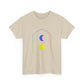 Gradient Moon and Star Emblem Unisex Cotton Tee