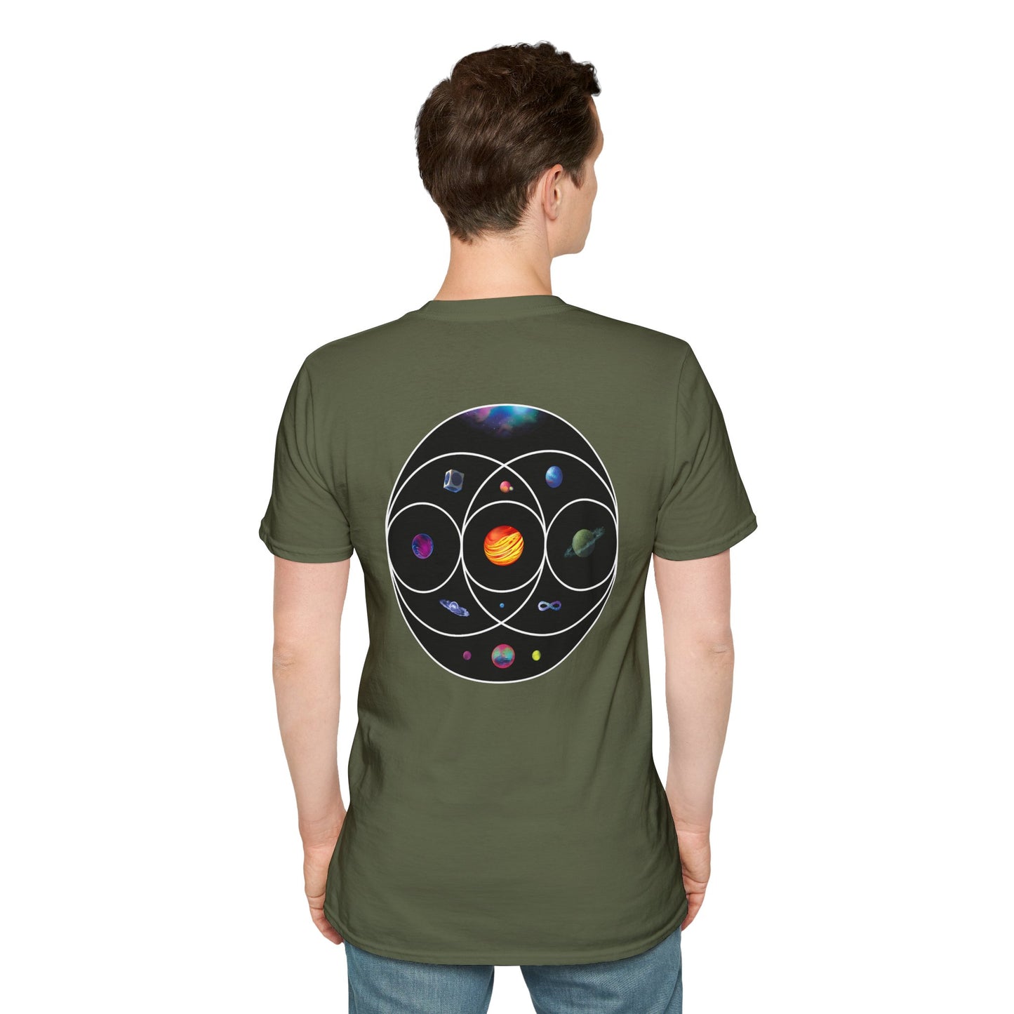 Unisex Softstyle T-Shirt Inspired by Coldplay’s Illustration Concept_B