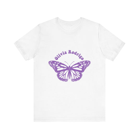 Olivia Rodrigo Unisex Jersey Short Sleeve Tee - With Butterfly
