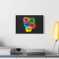 Orange Equals Symbol Matte Canvas