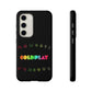 Premium Tough Case for Samsung S21 to S25 Ultra Showcasing Coldplay’s Signage