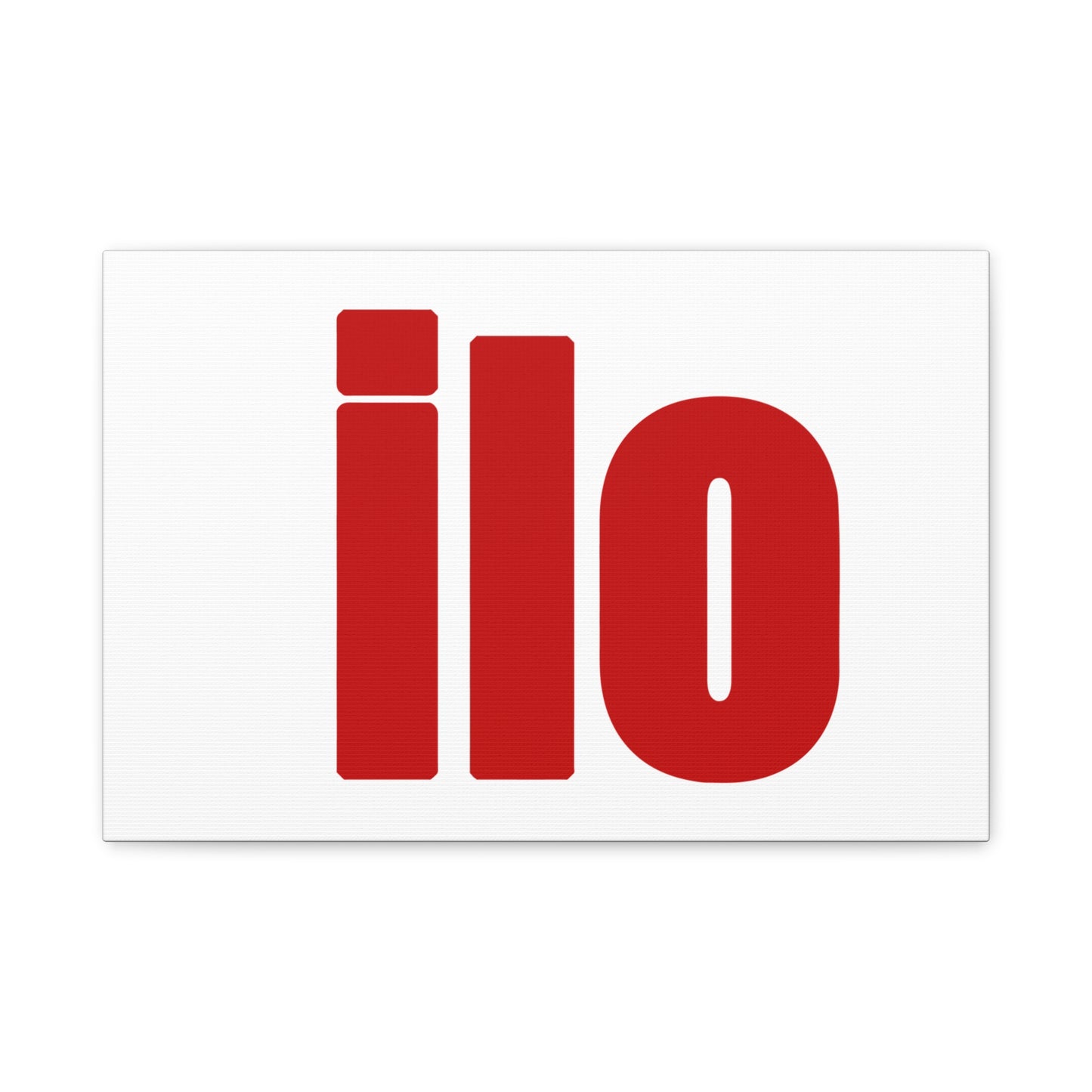 ILO Bold Red Block Matte Canvas