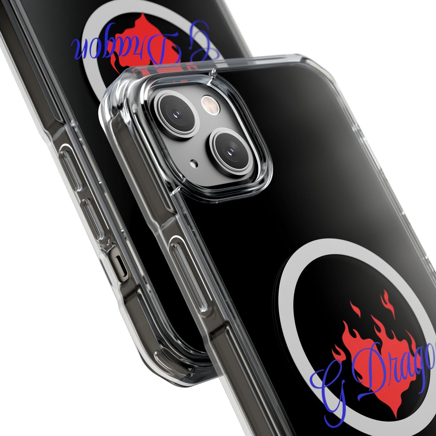 Heart on Fire Bold Script Magnetic Clear Impact Case