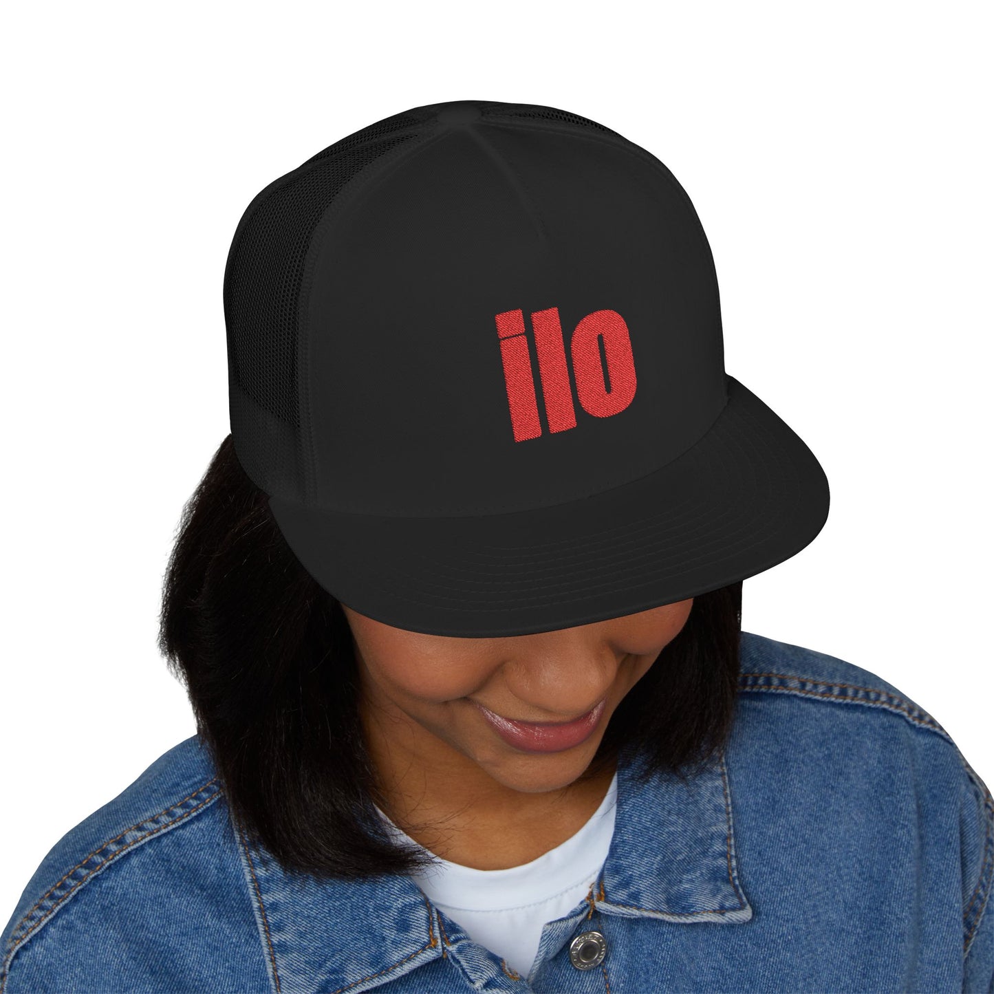 ILO Bold Red Block Trucker Cap