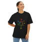 Minimalist Divide Symbol with Brush Oversized Boxy Tee