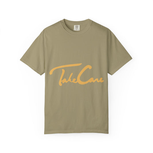 Take Care Gold Script Dyed Tshirt