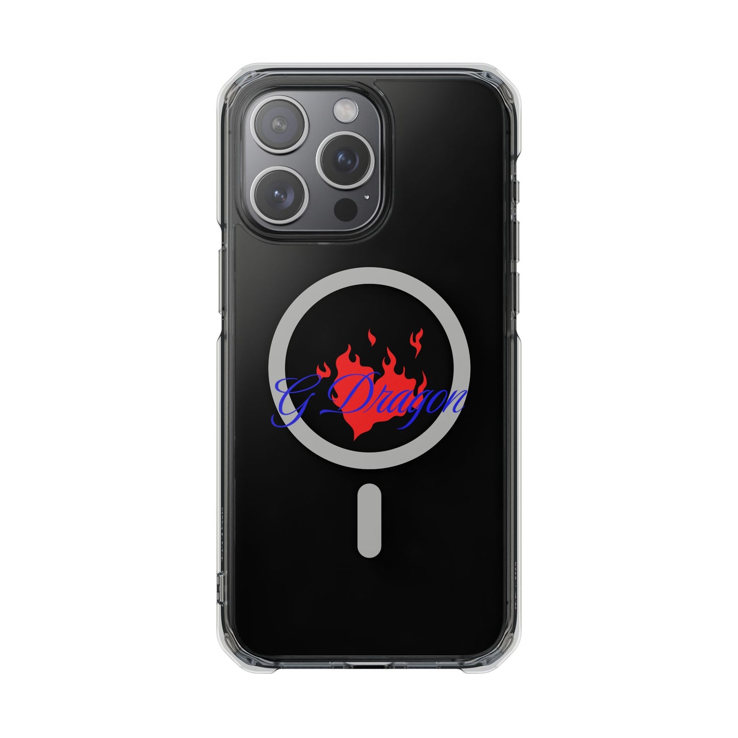 Heart on Fire Bold Script Magnetic Clear Impact Case