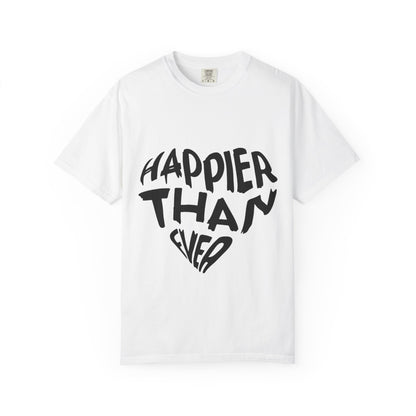 Happier Heart Lettering Unisex Dyed T-shirt
