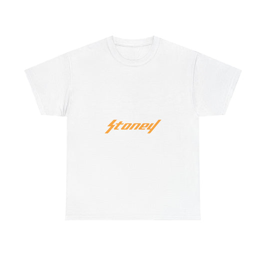 Orange Lightning Text Logo Unisex Heavy cotton Tee