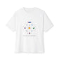 Colorful Planetary Orbit Diagram Unisex Oversized Boxy Tee