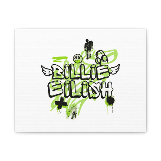 Grunge Angel Graffiti Matte Canvas